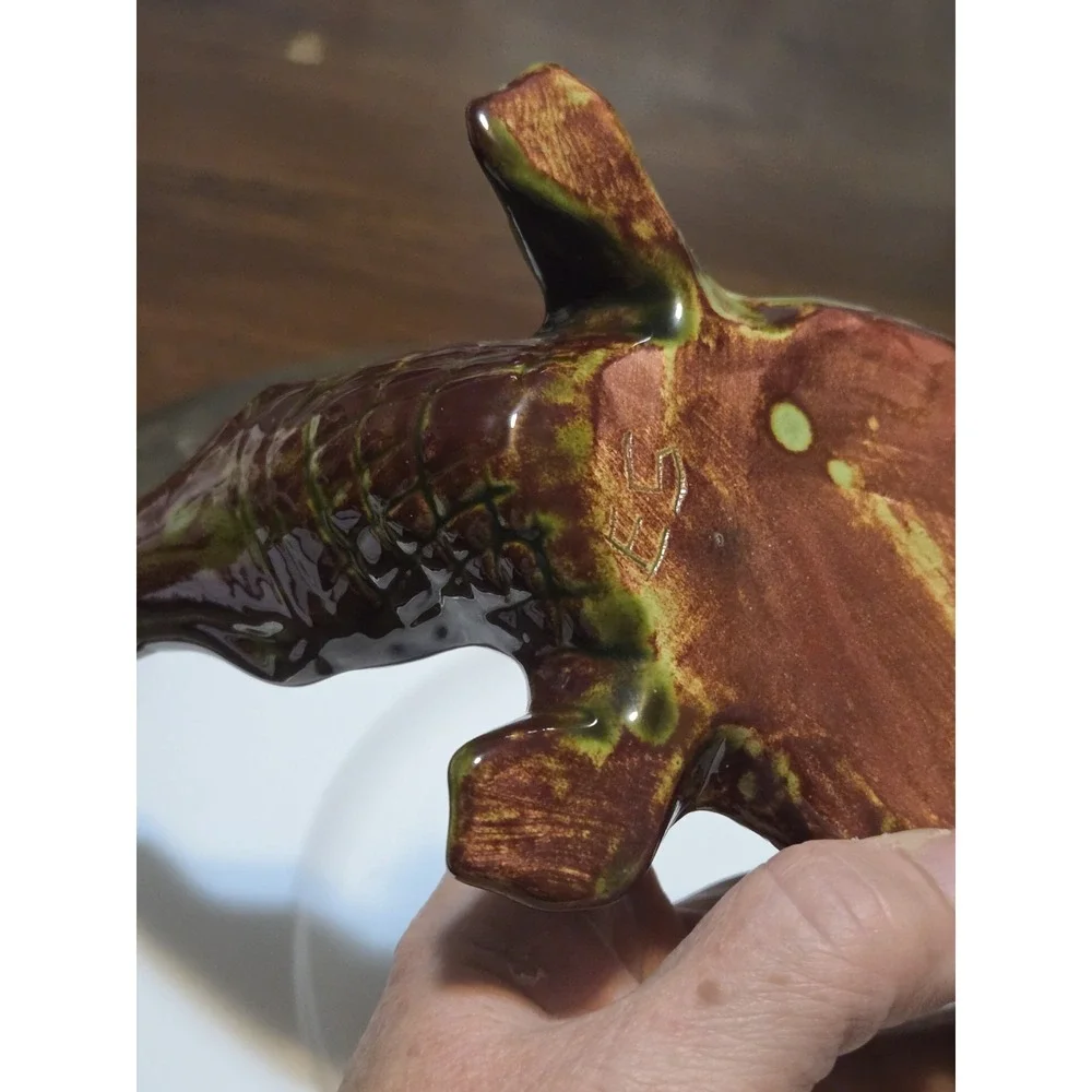 Mid Century Ken Ocorr ceramic alligator ashtray, Pipe Holder, or trinket dish